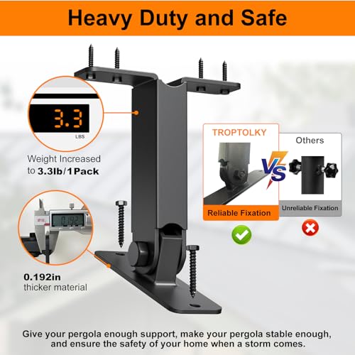 Heavy Duty Roof Riser Brackets Kit,1PCS Adjustable Angle Pergola Brackets - color: B, size: 1pcs