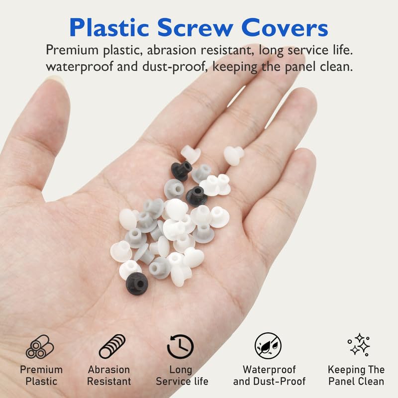 1000Pcs 3/16" Plastic White Hole Plugs, Screw Hole Covers - color: White, size: 1000pcs*0.19"(5mm)