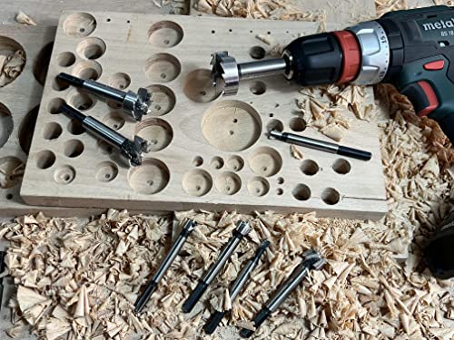 Forstner Bit Set 16Pcs Hex Shank, Wood Drill Bits Set with Multi Sided Shank - style: 16PCS