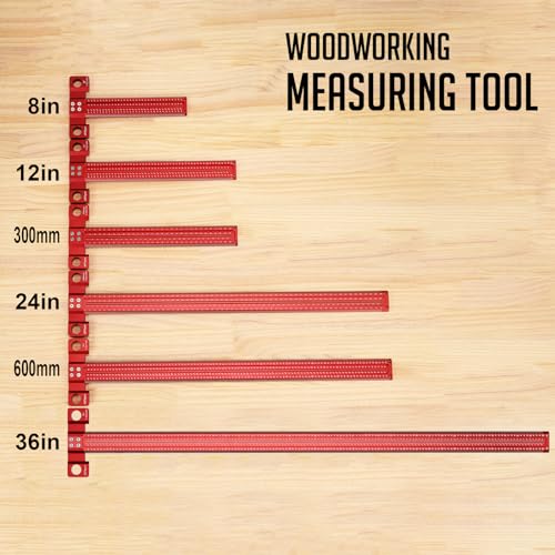 Precision Woodworking T Square 12inch, Reference Square for Layout & Setup - style: 12 inch