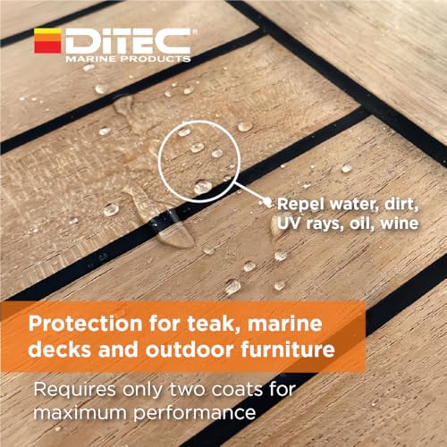 DITEC Triton 2.0 Teak Protectant, Water Oil UV Protection, Non-Slip - size: 1 Quart