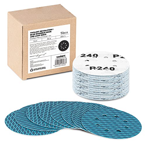 toolant Diamond Shape 5 Inch 240 Grit Sanding Discs, 50Pack - style: (5 inch)240 grit