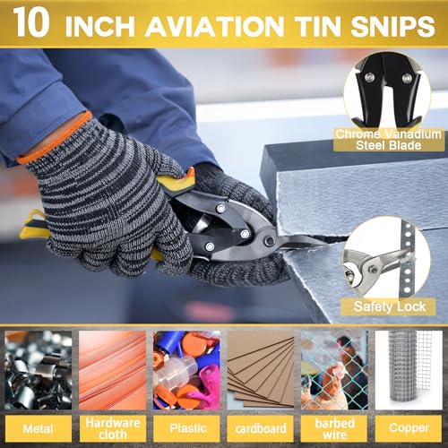 Galvanized Metal Pipe Strap & Aluminum Foil Tape Kit with 10" Aviation Tin Snips&gloves, 3/4” x 100ft 24-gauge Hanging Strap 2” x 65ft 3.9 Mil HVAC Foil Tape for DIY Ductwork Dryer Vent Pipe