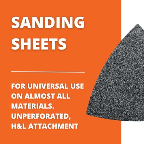 Fein Sanding Sheets with Hook & Loop Attachment - size: 180 Grit, 5-Pack