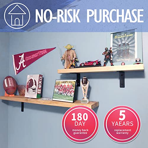 CLT Black Shelf Bracket, 10” X 4.7” Quarter Inch (1/4") Thick- Max Load: 440 lb Rustic Industrial Modern Farmhouse Heavy Duty Cold Rolled Steel Bracket for DIY Table Bench, Pack of 4 - color: Black L Bracket, size: 10 inches