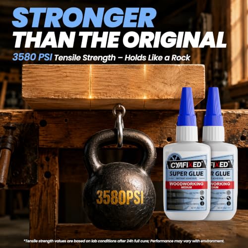 Fast & Control Wood Super Glue 4 oz, Medium Cyanoacrylate CA Glue - size: 4 oz