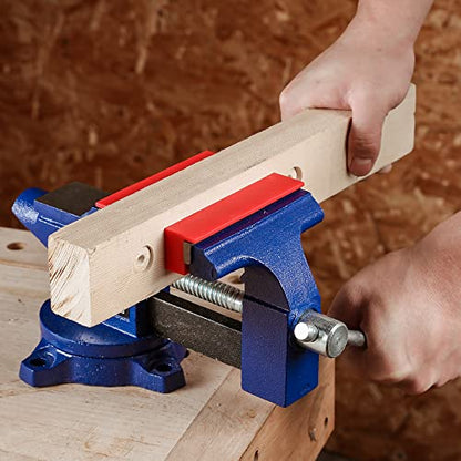 WORKPRO 2-Pair 4-1/2" Vise Jaw Pads, Magnetic TPU Vise Jaw Protective Covers, 1 Multi-Groove Jaw Pads Set and 1 Standard Waffle Surface Jaw Pads Set - style: 4.5"