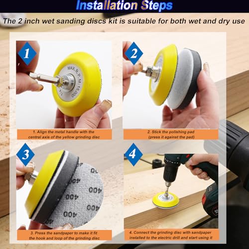 275PCS 2 Inch Hook and Loop Sanding Discs Kit - size: 2Inch-KIT