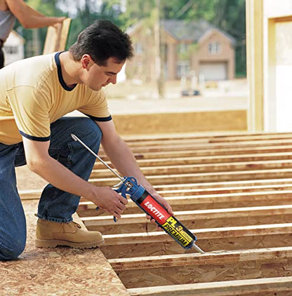 Loctite PL Premium Polyurethane Construction Adhesive, 10 fl oz Cartridge, 12 Pack - Versatile Construction Glue for Wood, Concrete, Stone, Metal & More - size: 12 Pack