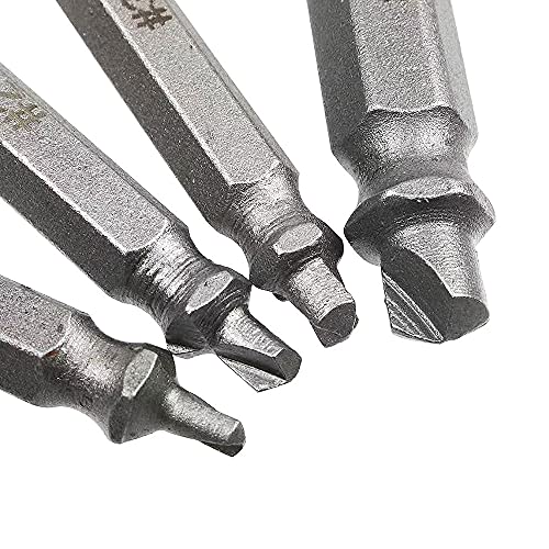 Damaged Screw Extractor Set, 4PCS HSS4341 DIY Hand Tools, Bolt Extractor, Stud Screw Remover, Power Tool Accessories