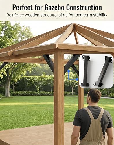 Heavy Duty Pergola Brackets Kit-8PC 45° Angle Support Brackets