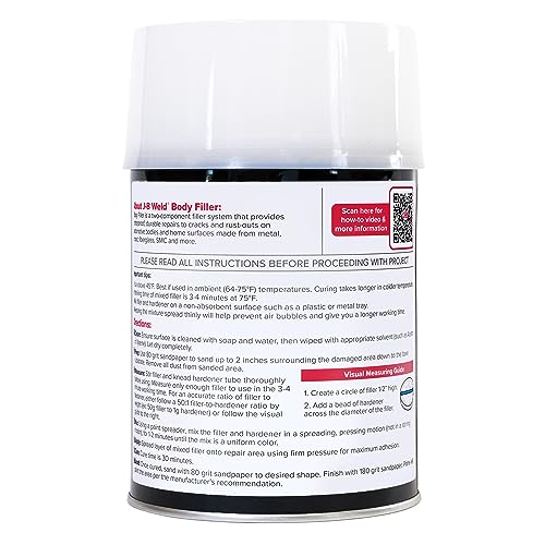 J-B Weld Body Filler - Quart - Automotive & Home - size: Quart
