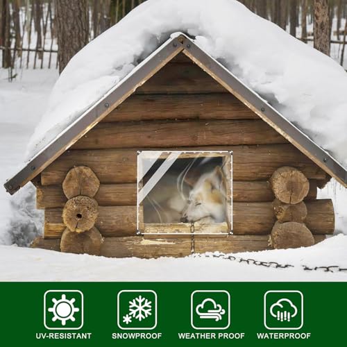 Clear Tarp with Grommets, 3x5ft Transparent Tarps Heavy Duty Waterproof - size: 3x5ft