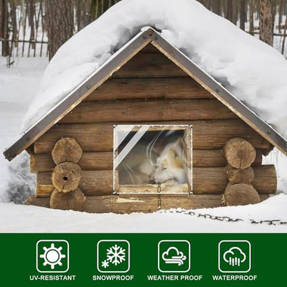 Clear Tarp with Grommets, 3x5ft Transparent Tarps Heavy Duty Waterproof - size: 3x5ft