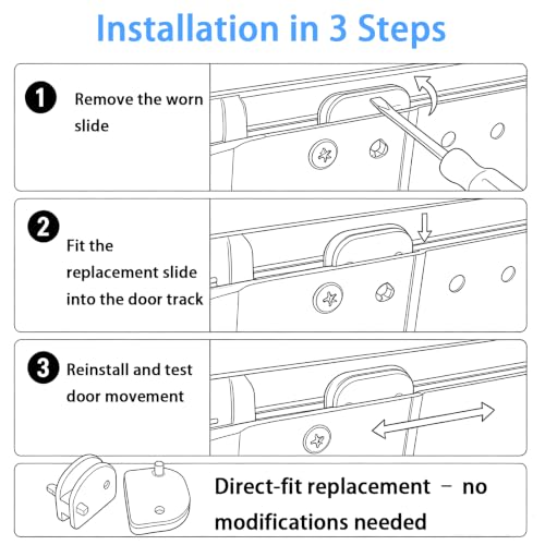 Metal Shed Replacement Door Slides 4-Pack