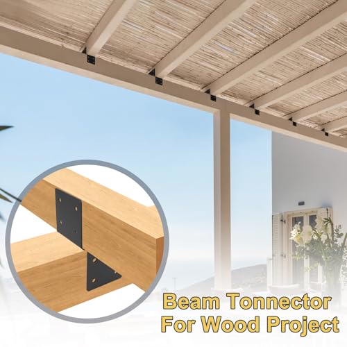 4-Pack 4x4 Deck Post Caps Tie Brackets, Base Anchor Mount for Wood - size: 4''X4'', style: Style 1