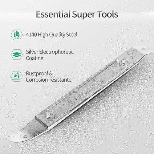 2PCS 4140 Steel Pay Bar Tool,Multi-Function Trim Removal Tool - color: Silvery, size: 2PCS