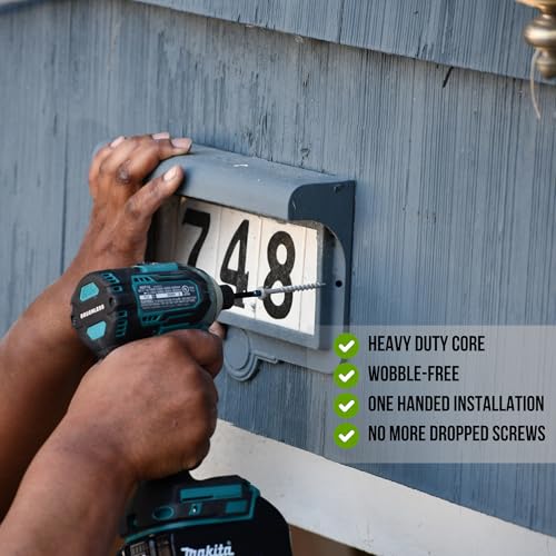 Velocity Exterior 3 Inch Wood Screws and T25 Torx Bits (Size #10) – Stick Tight Technology, Made with Carbon Steel, Includes Hexstix Bit & Storage Organizer Fence Screws for Wood (325 Pieces) - size: #10 x 3", style: Medium Tub