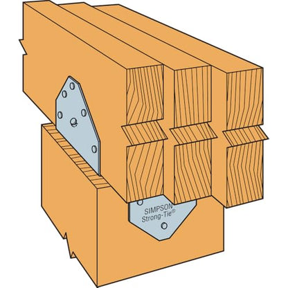 Simpson Strong-Tie BCS2-3/6 BCS Galvanized Post Cap for Triple 2X Beam, 6X Post (Pack of 10)