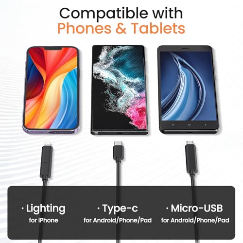 Endoscope Camera with Light, 1920P HD Borescope with Dimmable LED