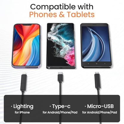 Endoscope Camera with Light, 1920P HD Borescope with Dimmable LED