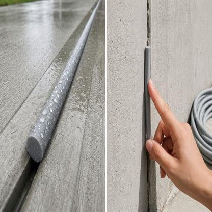 1/4 Inch x 115 Ft EPDM Backer Rod, Weather Resistant - color: Gray