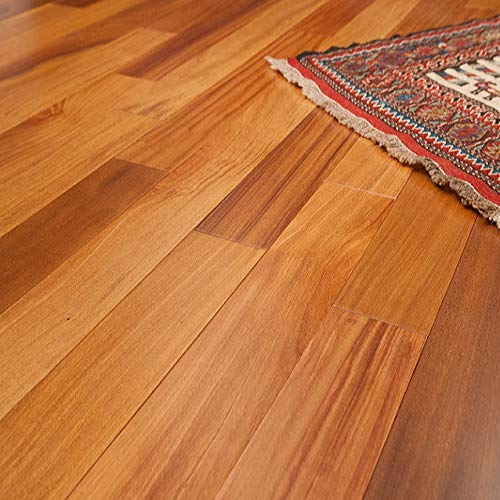 Brazilian Teak Unfinished Solid Wood Floor, 5" x 3/4" Clear Grade, Sample, by Hurst Hardwoods