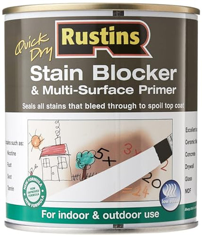 Rustins Quick Dry Stain Blocker & Multi-Surface Primer 500ml - size: 500 ml