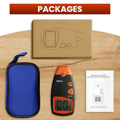Digital Wood Moisture Meter 4 Pin Lumber Humidity Tester for Lumber