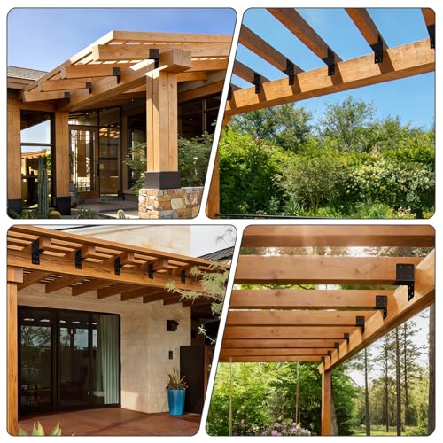 4-Pack 4x4 Post Caps Tie Bracket Roof Rafter Anchor Support - size: 4''X4'', style: Style 2