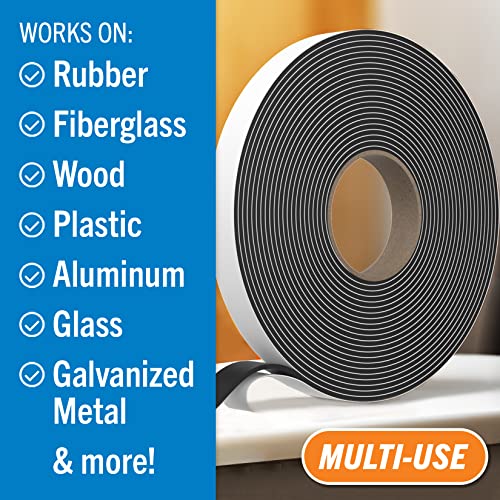 Butyl Tape for RV Roof and Boat, 36 Feet Black Putty Window Sealant Tape - color: Black