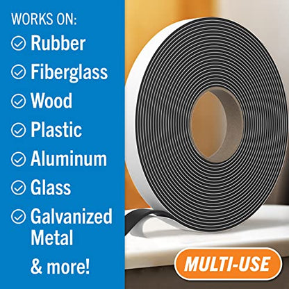 Butyl Tape for RV Roof and Boat, 36 Feet Black Putty Window Sealant Tape - color: Black
