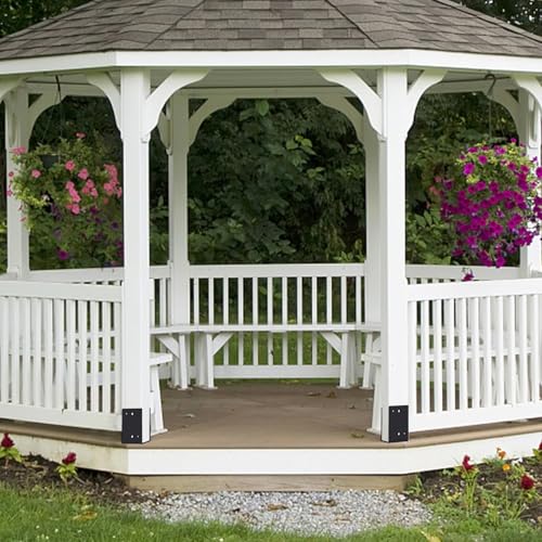 6"x 6" U-Shape Concrete Post Anchor, Heavy Duty 5mm 6 Gauge Post Holder for Terrace Psot Base, Wood Gazebo, Fences, Deck Railings Wood, 1 Pack£¨Inner Dia 5.5"x5.5" - size: 6"x 6" 1 pack