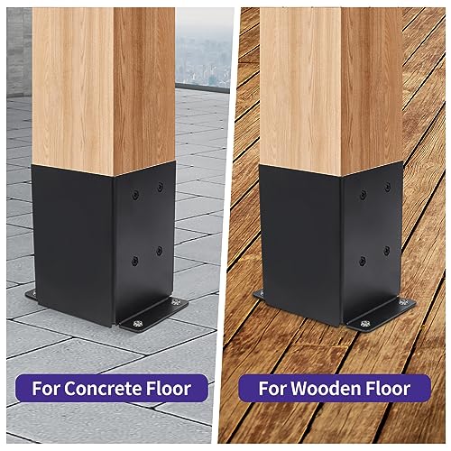 8 Set 4"x 4" Post Base (Inner Size 3.6"x 3.6" - size: 8 Pcs, style: 3.6"x 3.6"