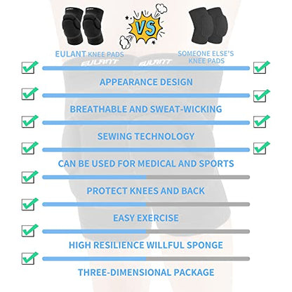 Volleyball Knee Pad for Men,Thicken Anti-Collision Protection Knee Pads - size: Large