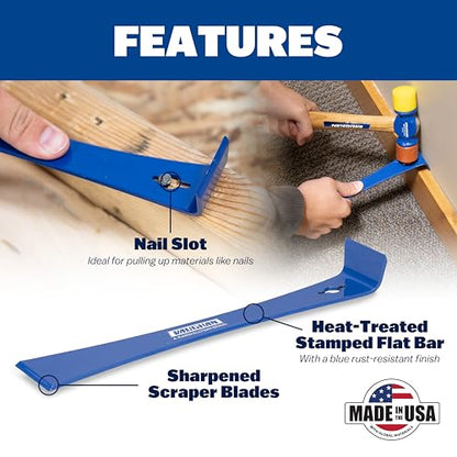 VAUGHAN Bantom Bar, 45 Degree Nail Puller, Assembled in the USA, Pry Bar - size: 9 Inch