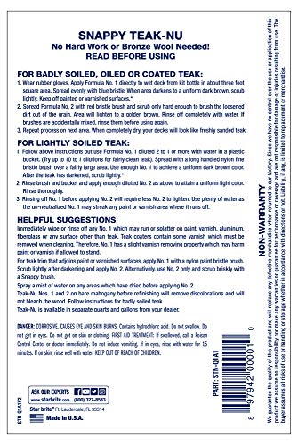 STAR BRITE Snappy Teak-Nu No 1 Restore & Renew - style: #1 & #2 32 Oz Kit