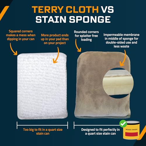 MāKRS Stain Sponge, Wood Finish Applicators, 10-Pack - size: Pack of 10