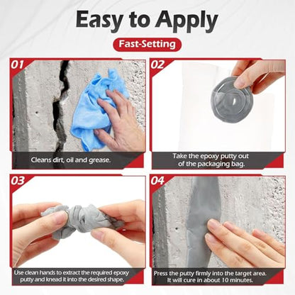Moldable Silicone Putty Plumbers Duct Sealant Seal Clay, Grey, 1 Pack - color: Grey