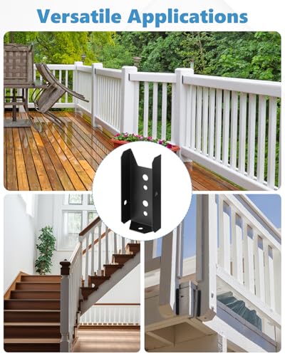 40 Pack 2x4 Fence Brackets for Wood Rail,18 Gauge
