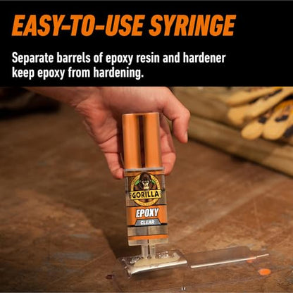 Gorilla 2 Part Epoxy, Incredibly Strong Bonding, 5 Minute Set, 0.85 oz - size: 1 Pack