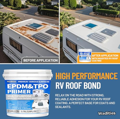 EPDM and TPO Primer White, High-Performance & Multi-Purpose RV Roof Primer