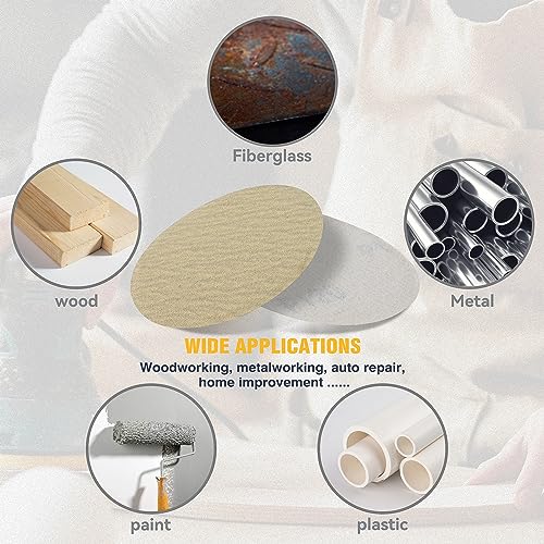 S SATC 50PCS 3 Inch Hook and Loop Sanding Disc 120 Grit Sanding Discs for Random Orbital Sander Aluminum Oxide Sandpaper Discs for Woodworking Automotive Metal - style: 120Grit 50 pack
