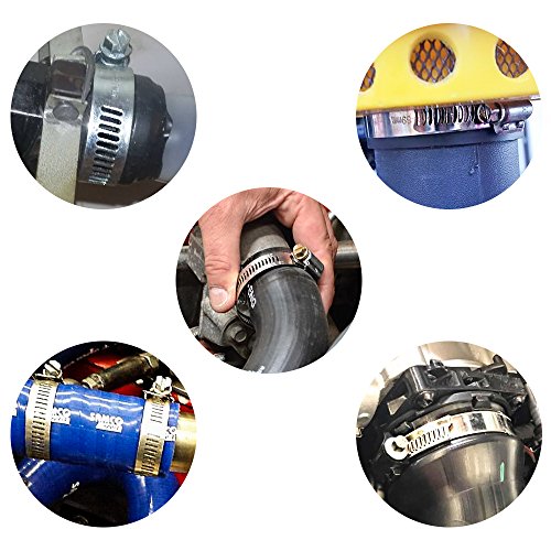 Hose Clamp, 20 Pack Stainless Steel Adjustable 6-12mm Size Range Worm Gear Fuel Line Clamp for Plumbing, Automotive And Mechanical Application - size: 6-12mm