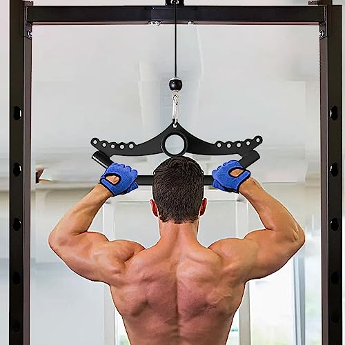 Adjustable Lat Pull down Bar, Cable Machine Attachments for Gym, Home Gym Fitness T-bar Row Pulldown Attachments, Lat Pull Down Machine Wide Grip Neutral Grip Handle - color: SP-B05