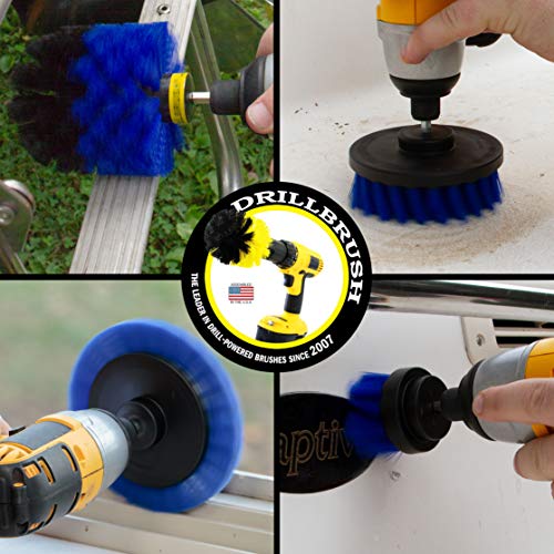 Drillbrush Blue - Boat Cleaning Drill Brush Attachment Set - Aluminum - color: Blue