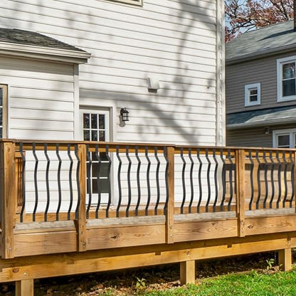 Akenow Deck Balusters, 36"x1", 51 Pack Metal Deck Spindles with Screws - size: 36 Inch