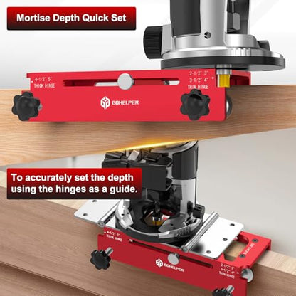 Door Hinge Jig, Door Hinge Template Kit for Router, Red One - style: Red One