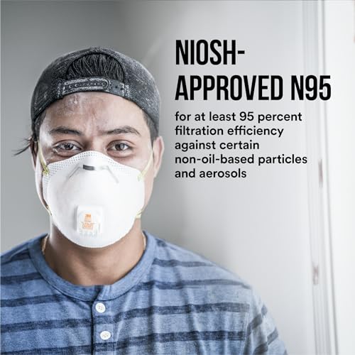 3M 8511 Drywall Sanding N95 Cool Flow Valved Respirator, 2-Pack