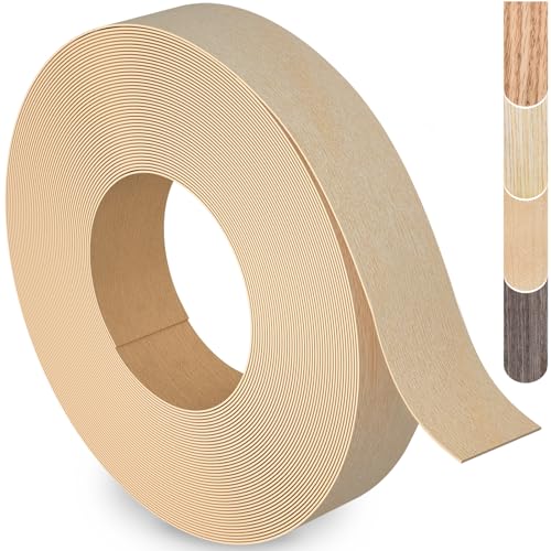 Birch Edge Banding, 1/2 inch x 25ft roll of Veneer Edge Banding Pre-glued Flexible, Wood Tape Banding for Cabinet Repair Furniture - color: Birch, size: 1/2"x 25FF